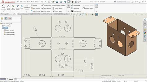 sheet metal drawing metric